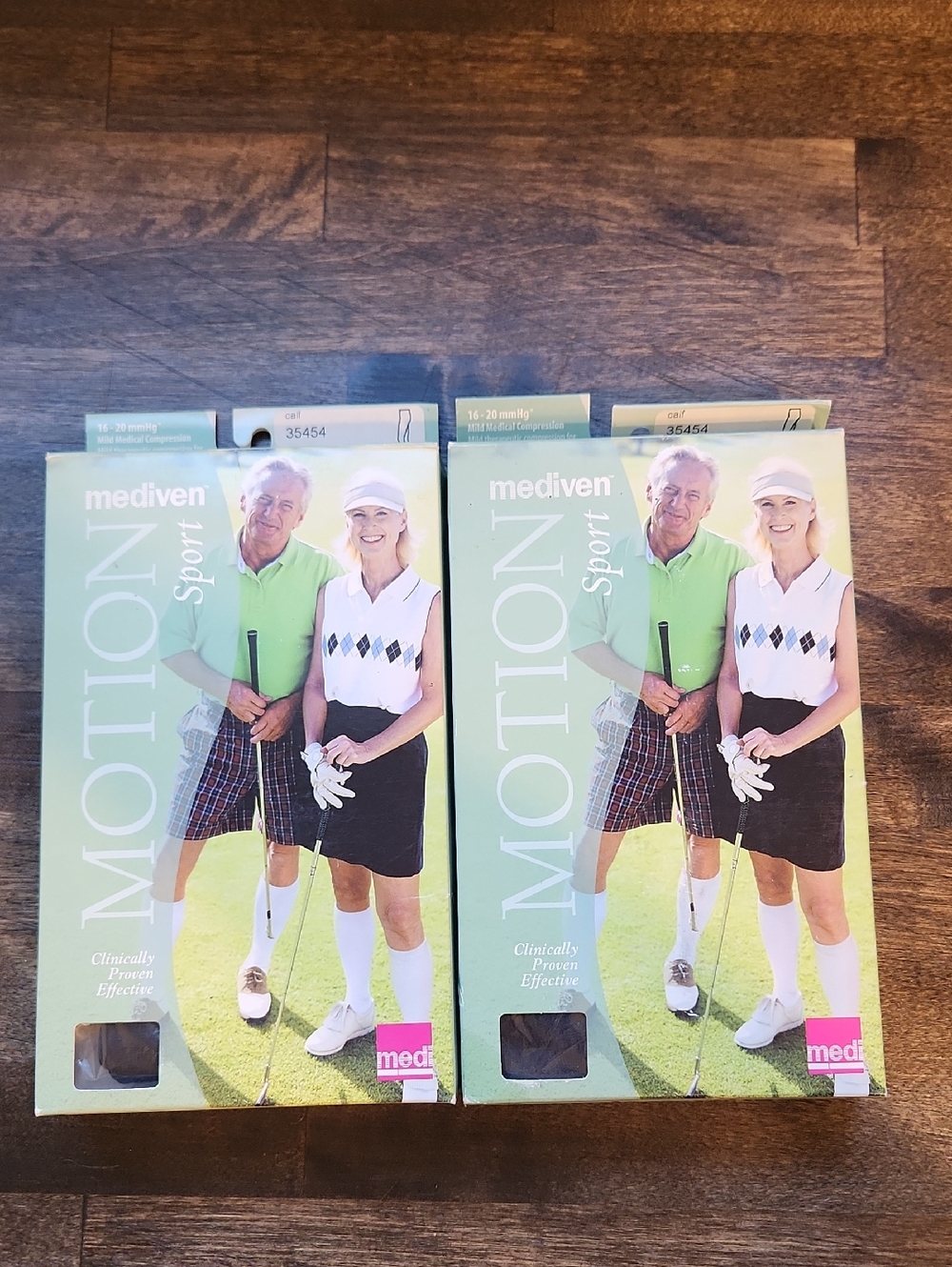 2 Pairs Mediven MOTION Sport Compression Socks Black Closed Toe Size XL